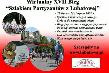 Wirtualny XVII bieg „Szlakiem Partyzantów z Lubatowej”